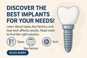 A close-up image showcasing a set of dental implants seamlessly integrated into a patient's jawbone, highlighting their natural appearance and secure fit. No text on the image.
